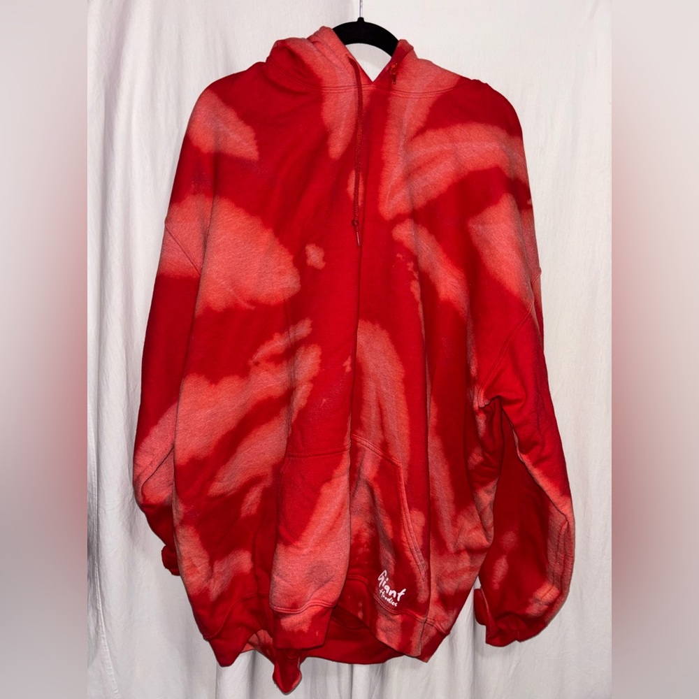 Giant Hoodies Red Patterned Sweatshirt